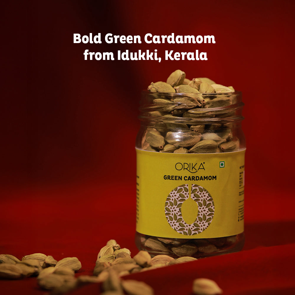 Royal Ritual Gift Box | Kashmiri Pampore Saffron 0.25g, Idukki Bold Green Cardamom 25g & Espresso Till Laddoo