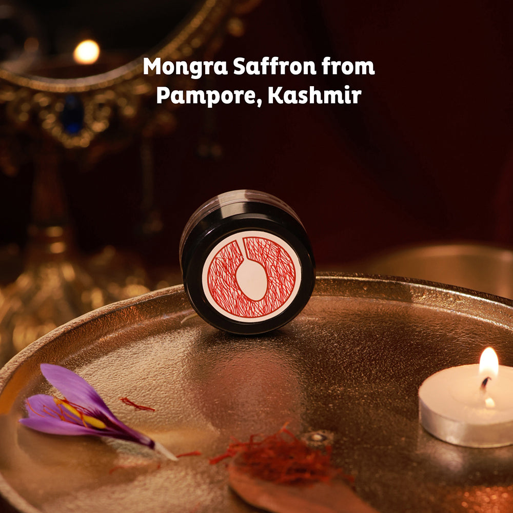 Royal Ritual Gift Box | Kashmiri Pampore Saffron 0.25g, Idukki Bold Green Cardamom 25g & Espresso Till Laddoo