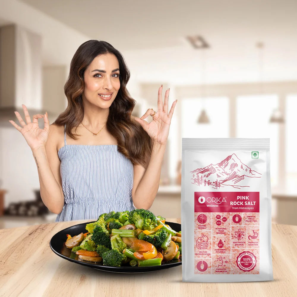 Orika Himalayan Pink Rock Salt with 84+ Vital Trace Minerals - 500g x 4