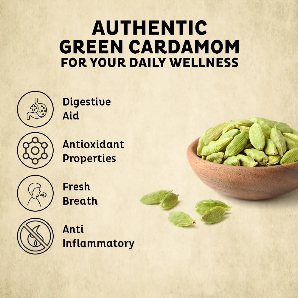 Orika's Idukki Bold Green Cardamom (8mm) | 50g