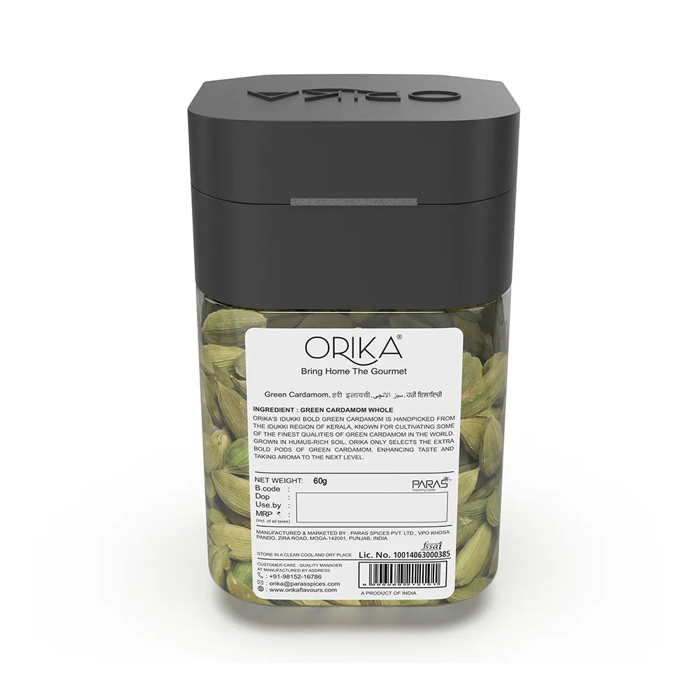Orika's Idukki Bold Green Cardamom | 60g
