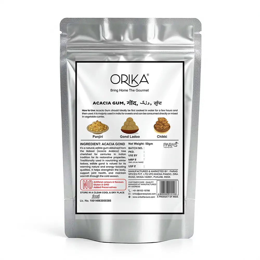 Orika Winter Gond (Acacia Gum) | Edible Gum | 50g