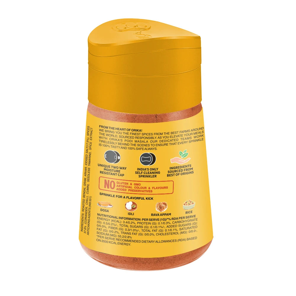 Orika Southern Gun Powder - Authentic South Indian Podi Masala | 70g Sprinkler