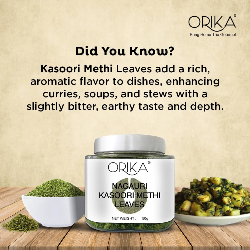 Orika Kasoori / Kasuri Methi Whole, Fenugreek Leaves | 50g