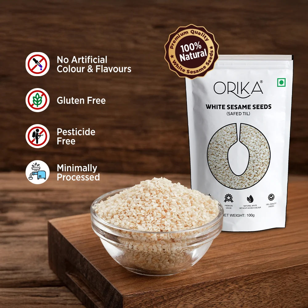 Orika White Sesame Seeds | Safed Til 100 Gms