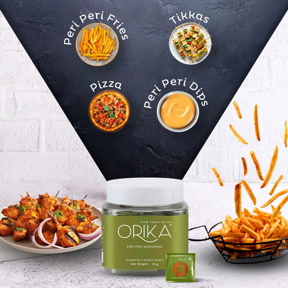 Orika Peri Peri Seasoning Jar | 51g (50 Sachets)