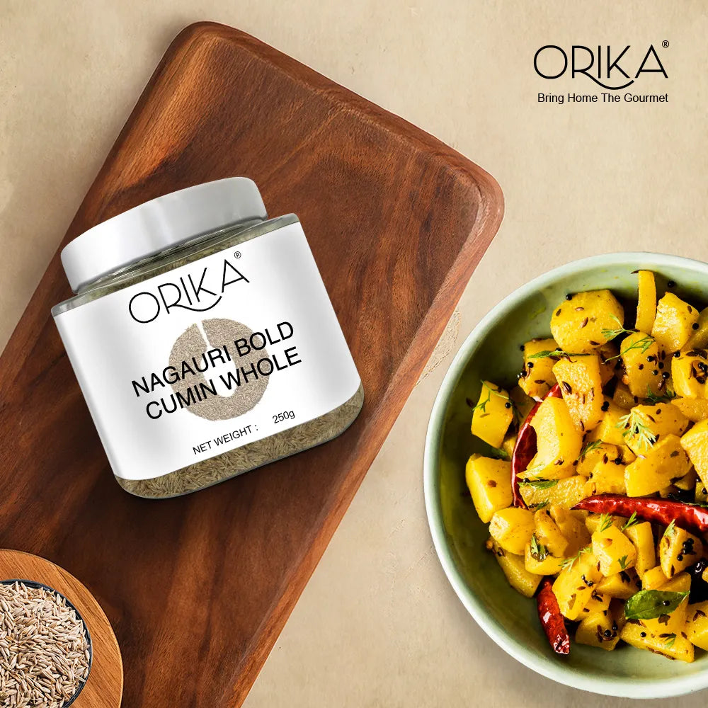 Orika Nagauri Bold Cumin (Jeera / Zeera) Whole Jar, 250gm
