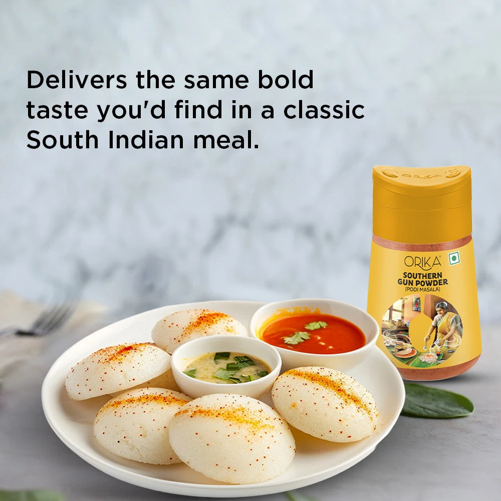 Orika Southern Gun Powder - Authentic South Indian Podi Masala | 70g Sprinkler