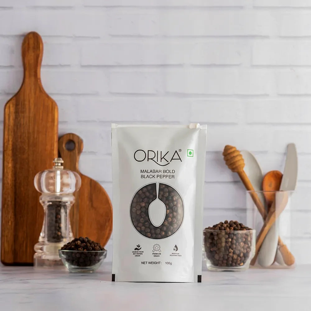 Orika's Malabar Bold Black Pepper | 100g