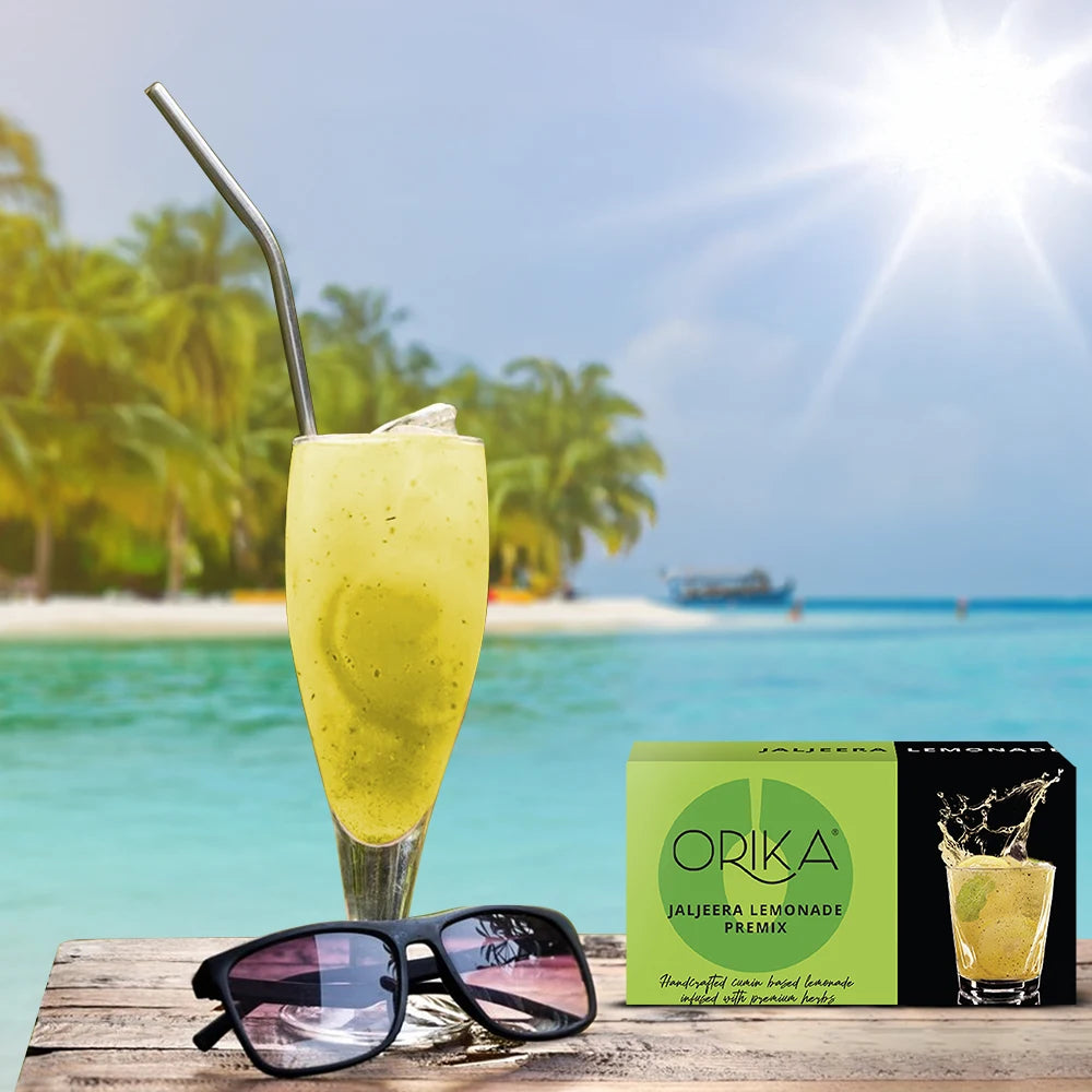Orika Indian Lemonade Premix Combo | Kacha Aam, Masala & Jaljeera | Pack of 3 (30 Sachets)