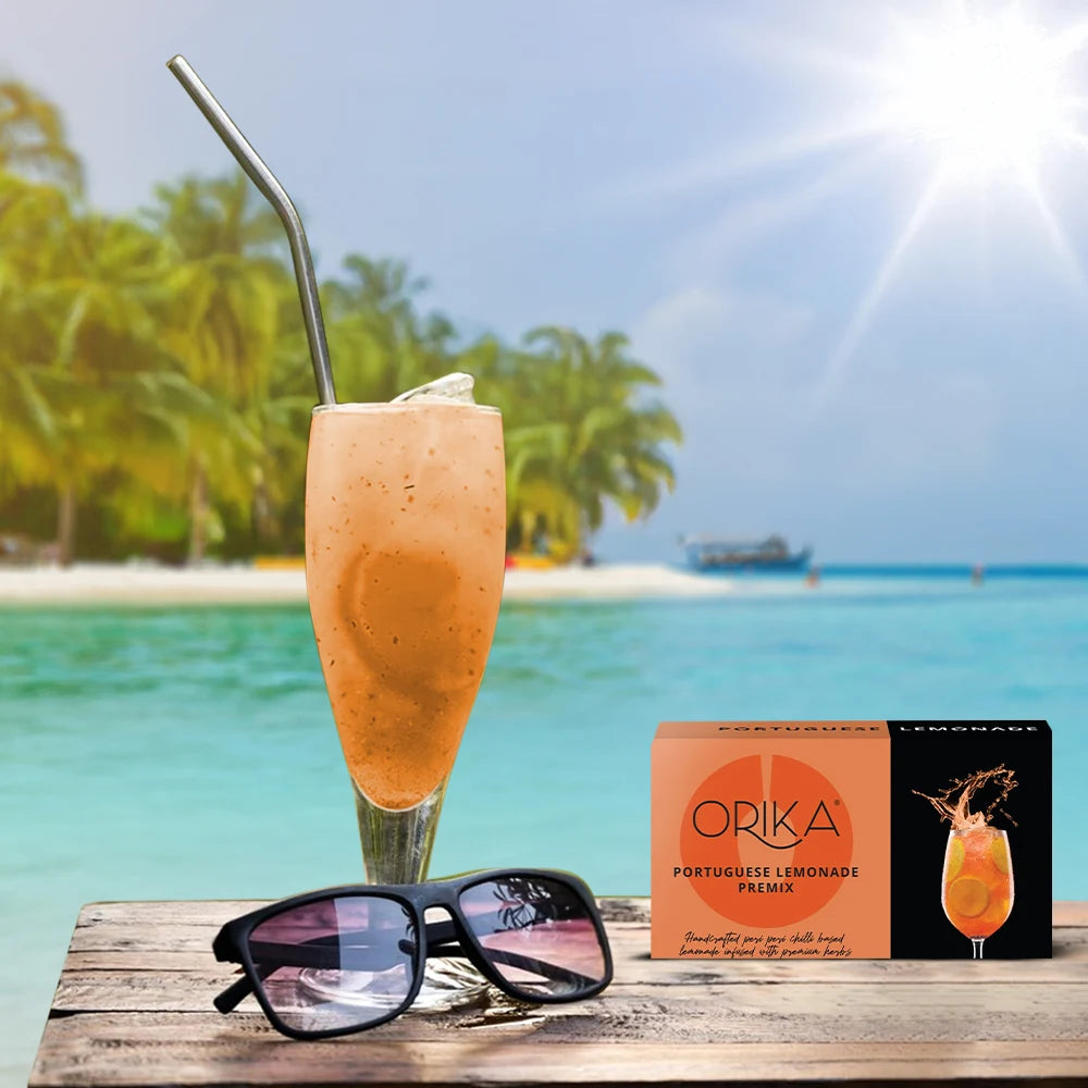 Orika Flavoured Lemonade Premix Combo | Portuguese, Jaljeera, Masala | Pack of 6 (60 Sachets)