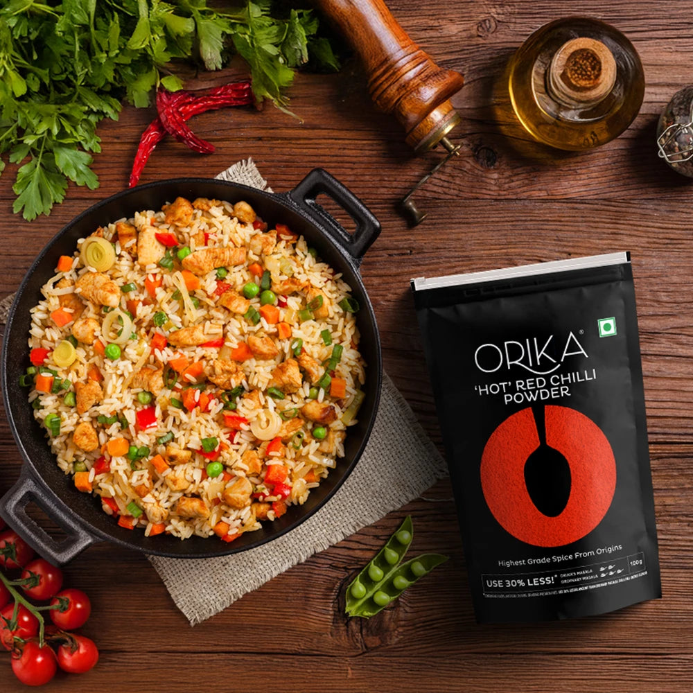 Orika Hot Red Chilli Powder (100 gm, 200gm, 500gm)