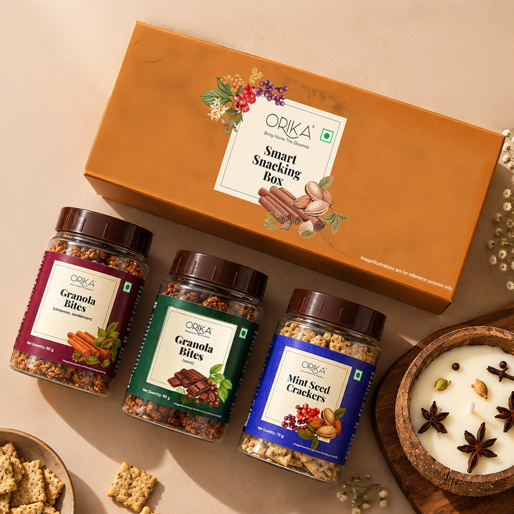 Orika Smart Snacking Box with Artisanal Coconut Shell Spice Candle
