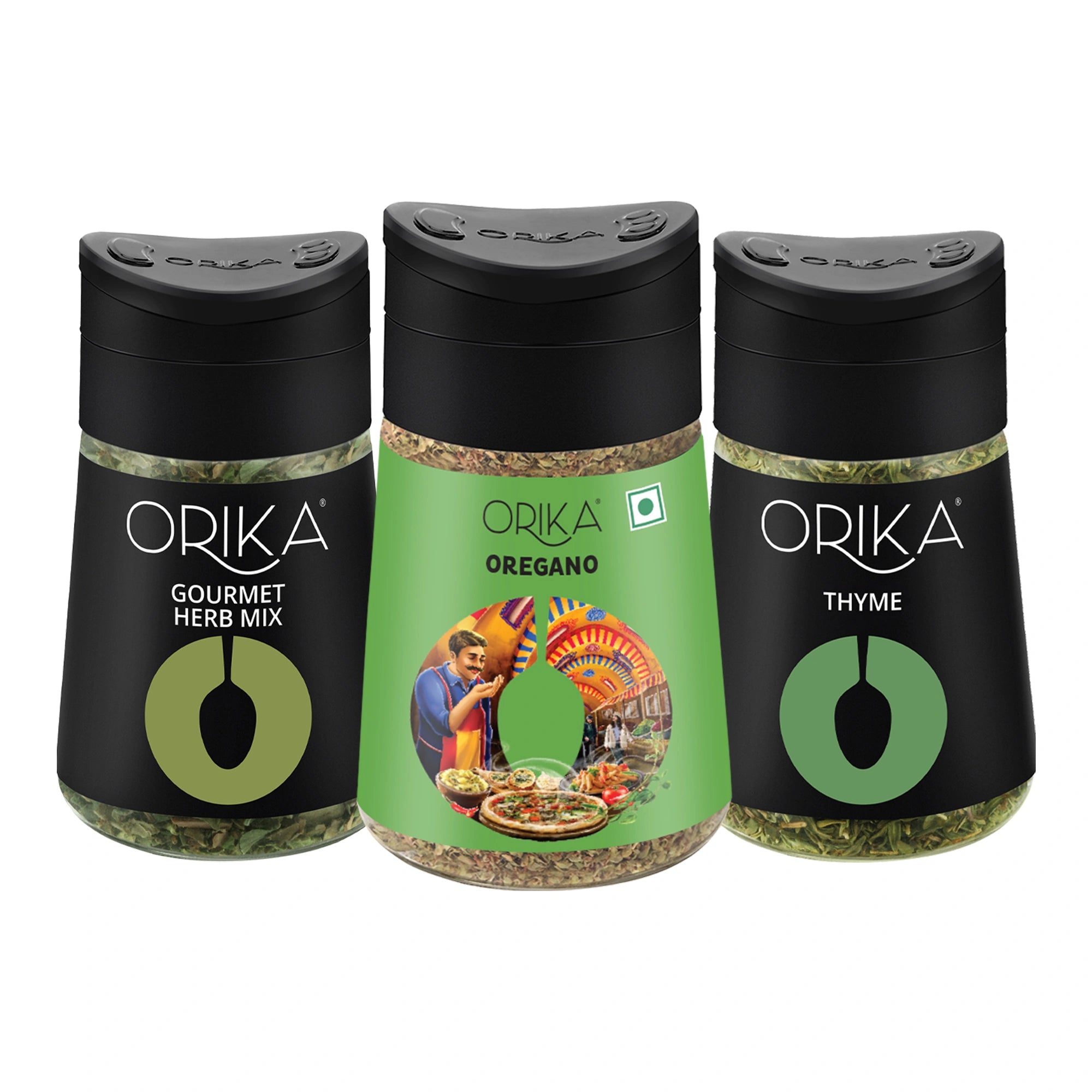 Orika Gourmet Herbs Sprinkler Combo (Gourmet Herb Mix + Turkish Thyme + Turkish Oregano)