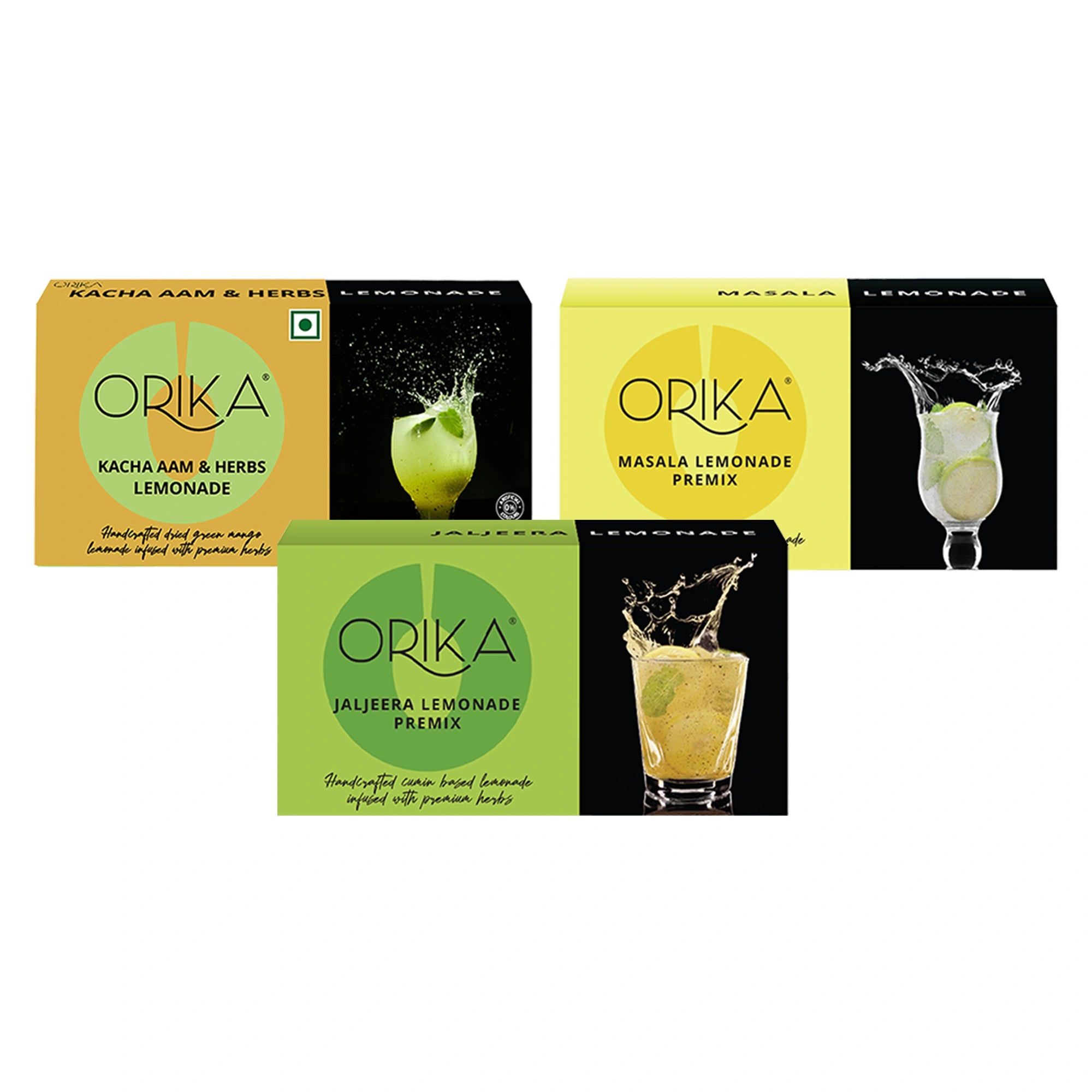 Orika Kacha Aam, Masala & Jaljeera Lemonade Pack of 3, 190g/each