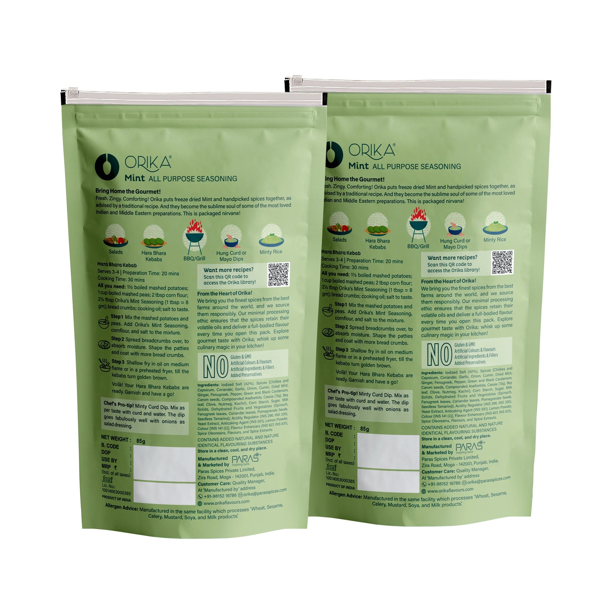 Orika Mint All Purpose Seasoning, Pack of 2, 85g/pack