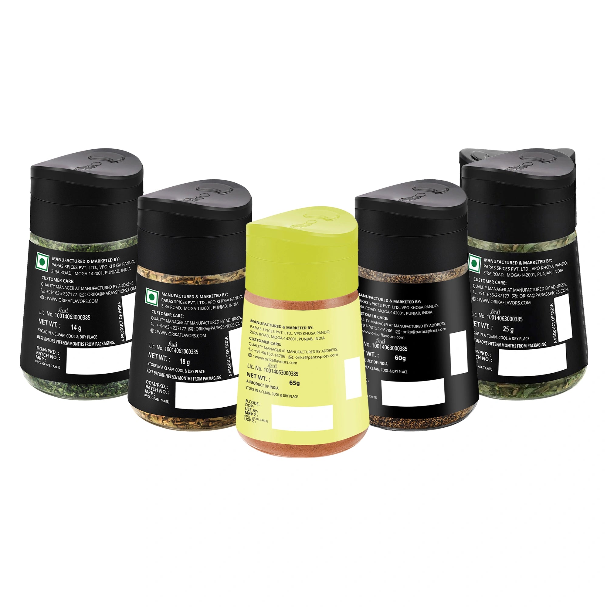 Orika Multipurpose Seasoning Combo (Italian Seasoning + Himalayan Parsley + All Purpose Mexican Seasoning + Egyptian Basil + Turkish Thyme)