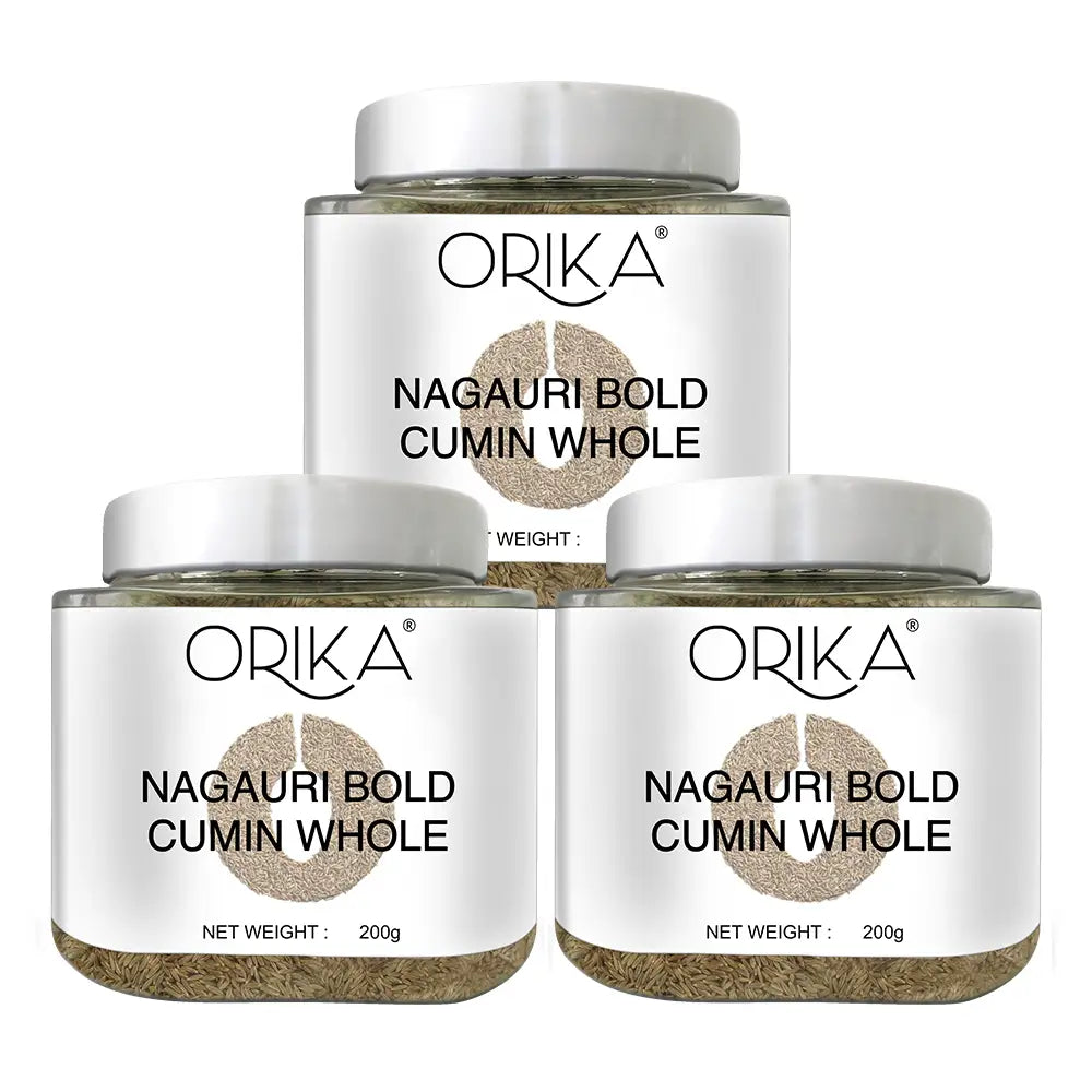 Orika Nagauri Bold Cumin (Jeera / Zeera) Whole Jar | 200g