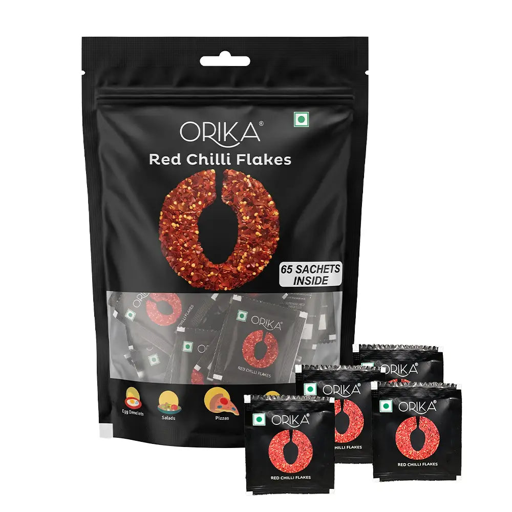 Orika Red Chilli Flakes | 65 Sachets (0.8g each)