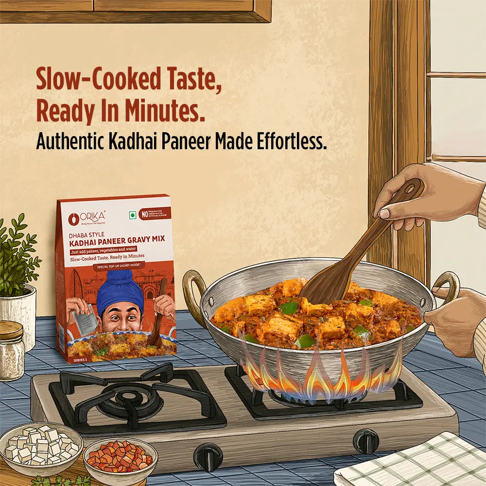 Orika Dhaba Style Kadhai Paneer Gravy Mix | Authentic Kadhai Paneer | 51g