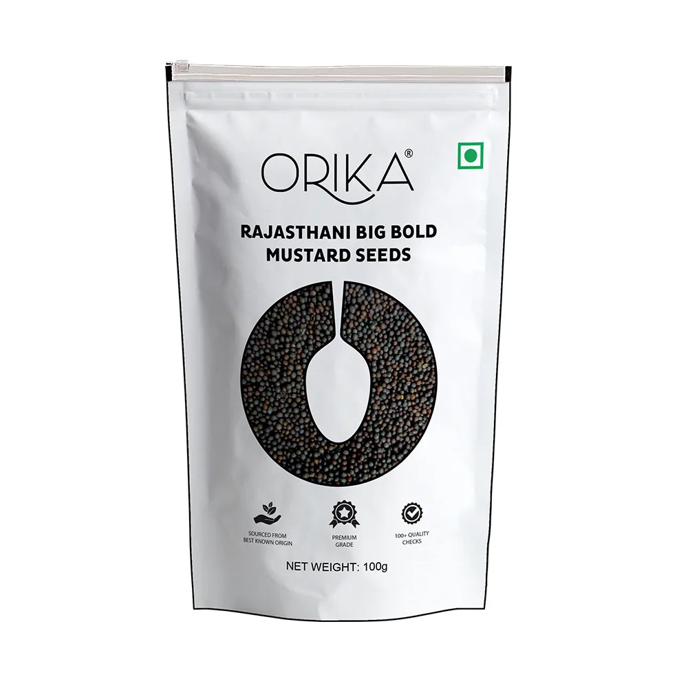 Orika Rajasthani Big Bold Black Mustard Seeds | 100g