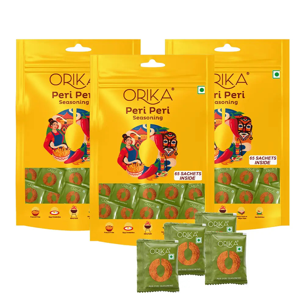 Orika African Peri Peri All Purpose Seasoning |  65 Sachets (1g each)
