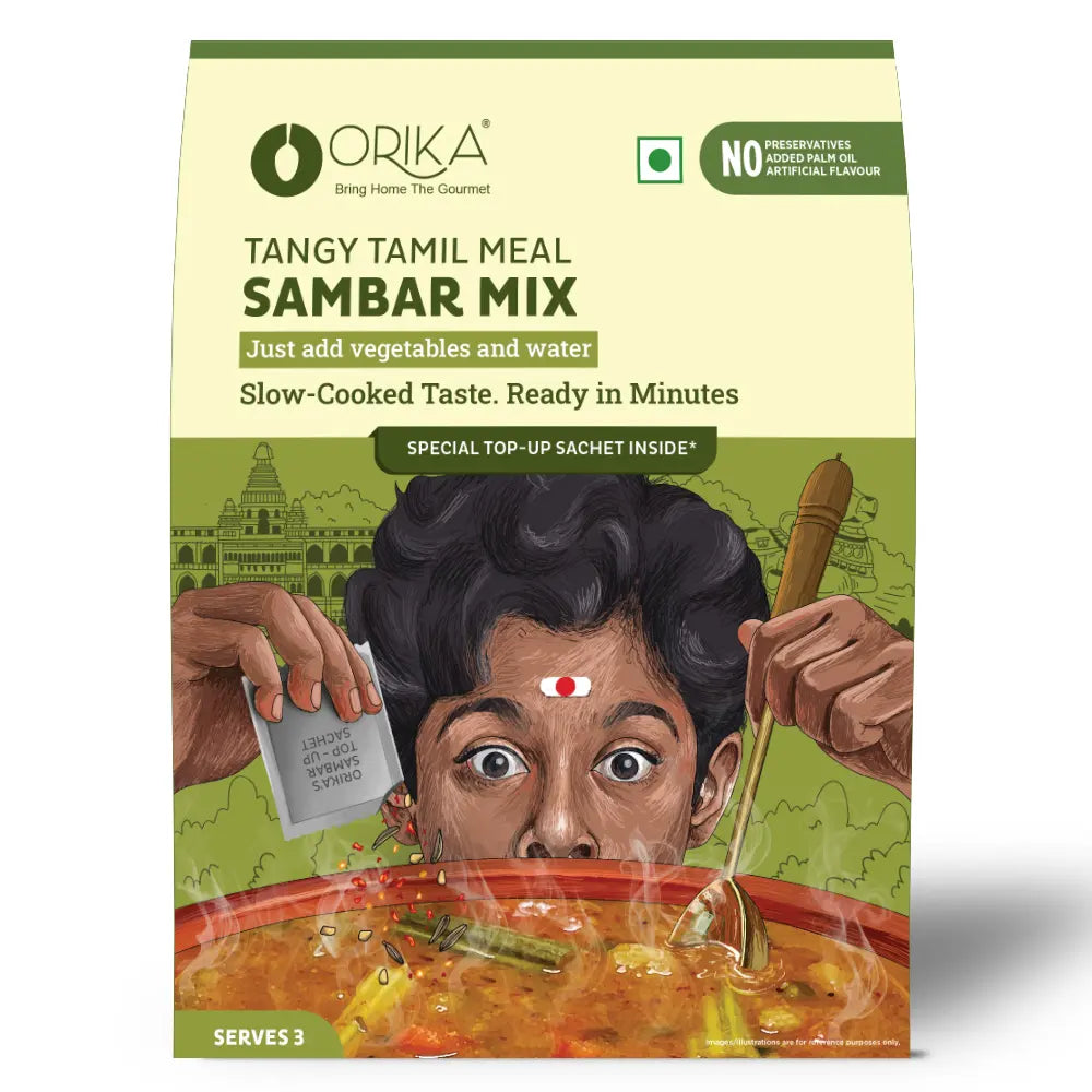 Orika Tangy Tamil Meal Sambar Mix Gravy Mix | Authentic South Indian Sambar | 51g