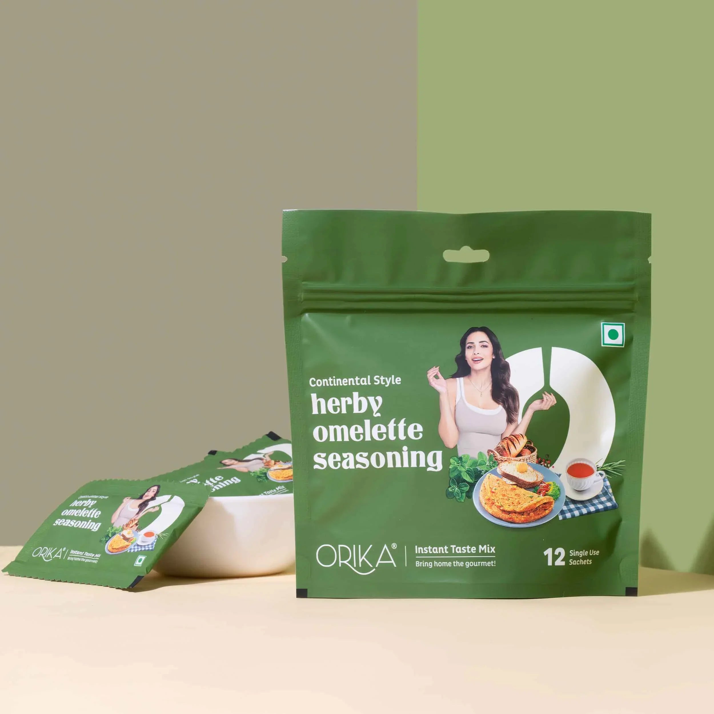 Continental Style Herby Omelette Seasoning-12 single use sachets - Orika Spices India