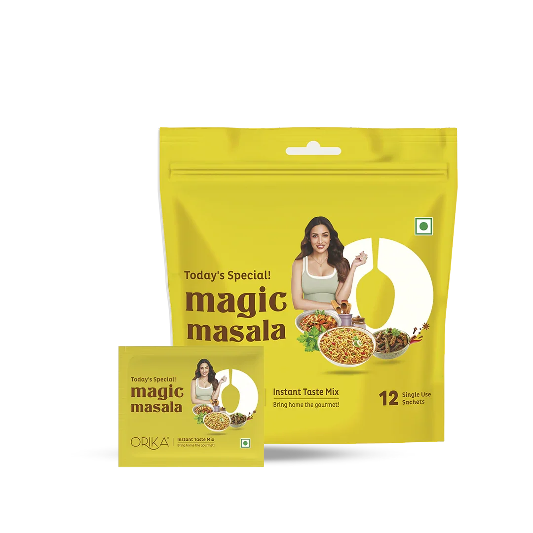 Instant We Desi Pasta Masala with Magic Masala & Herby Omelette Masala Combo - Pack of 3 (12 single use sachets in each Pack) - Orika Spices India