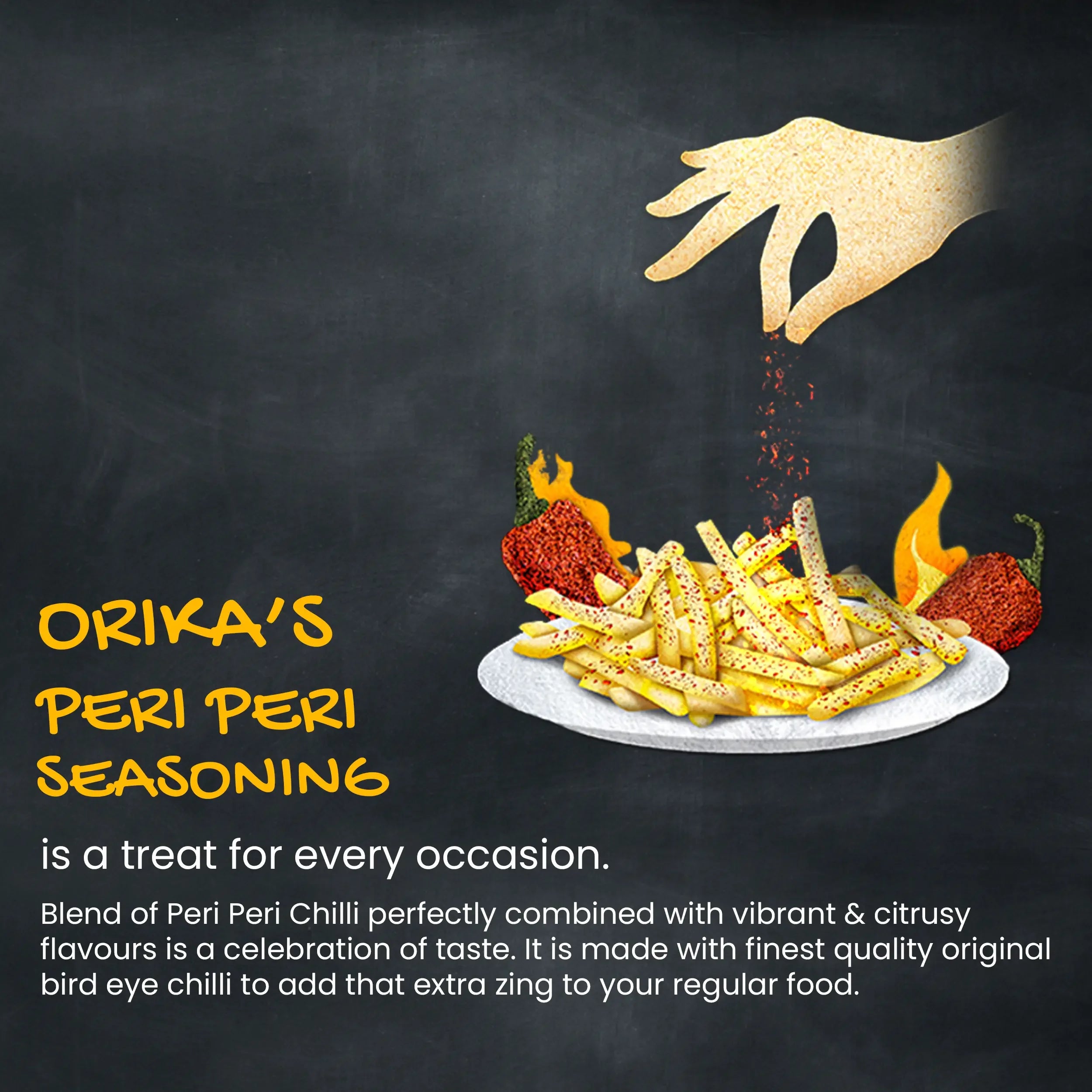 Orika African Peri Peri Sprinkler, 75g - Orika Spices India