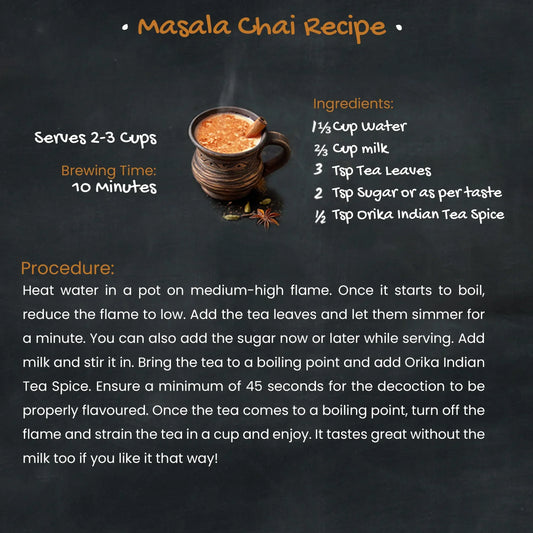 Orika combo of Indian Chai Masala & Idukki Bold Green Cardamom - Orika Spices India