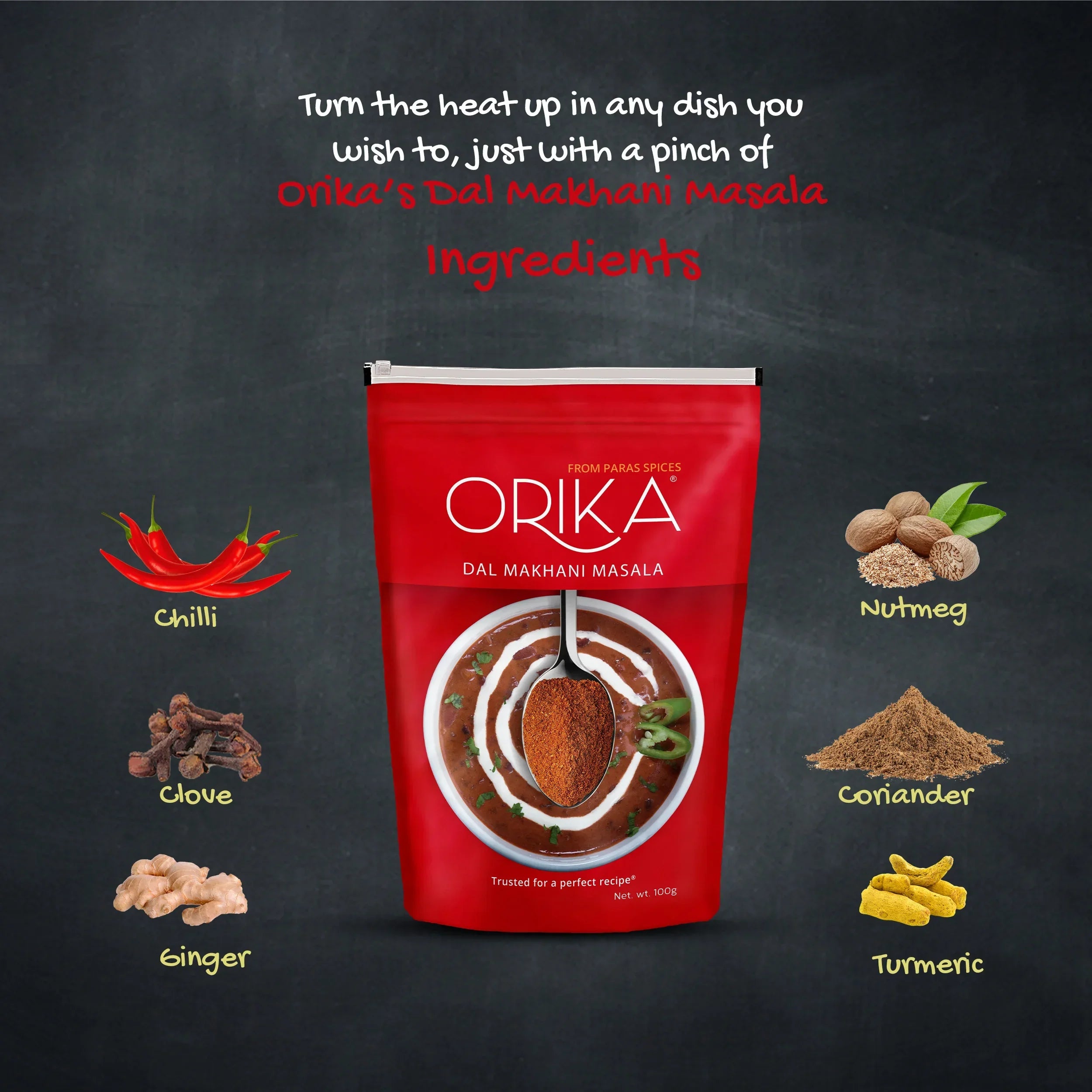 Orika Dal Makhani Masala 100 gm - Orika Spices India