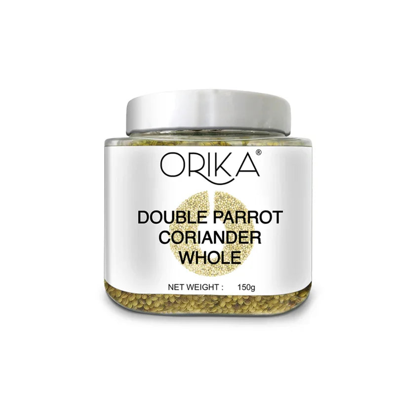 Orika Double Parrot Coriander Whole, 150gm - Orika Spices India