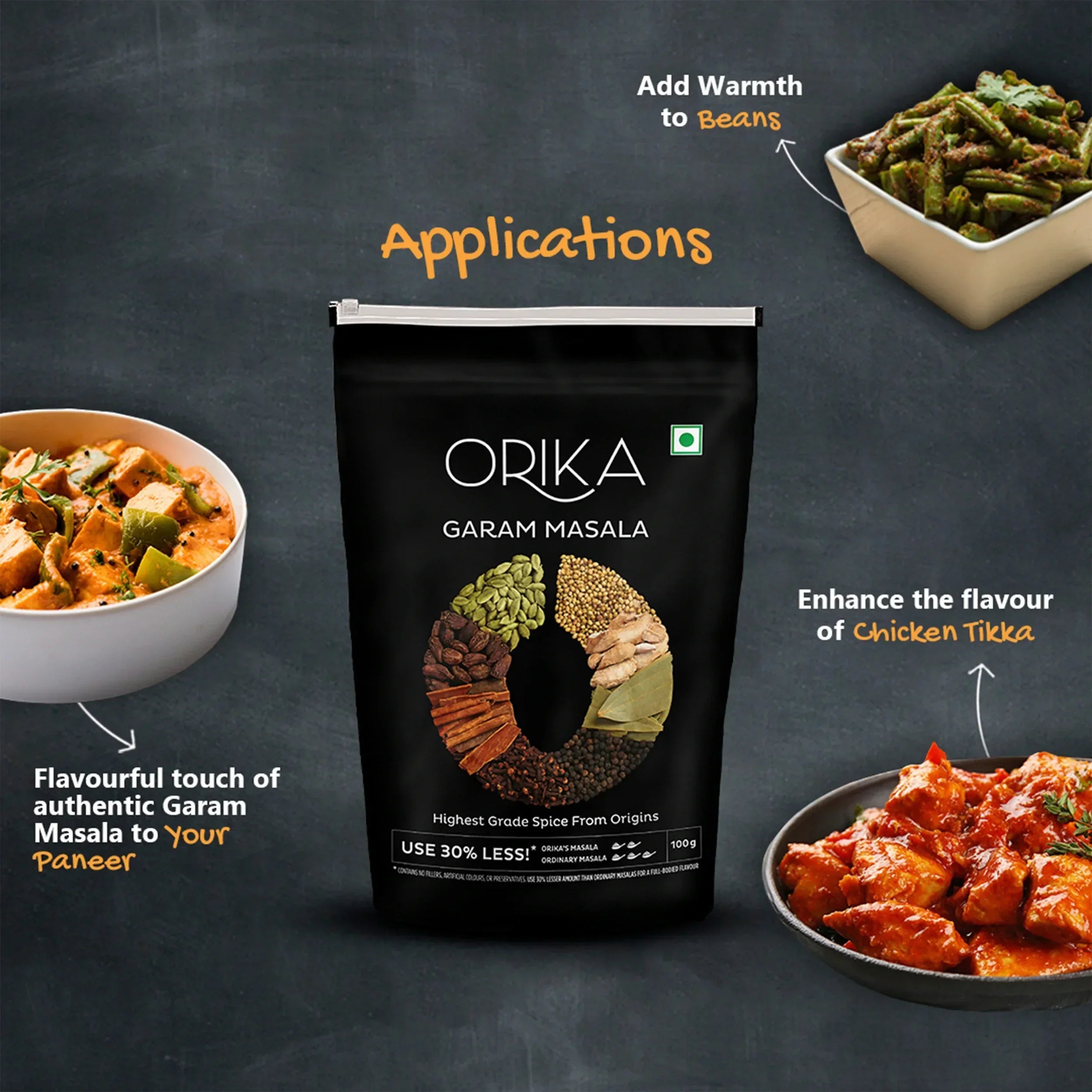 Orika Garam Masala Combo (Pack of 3, 100gms each) - Orika Spices India