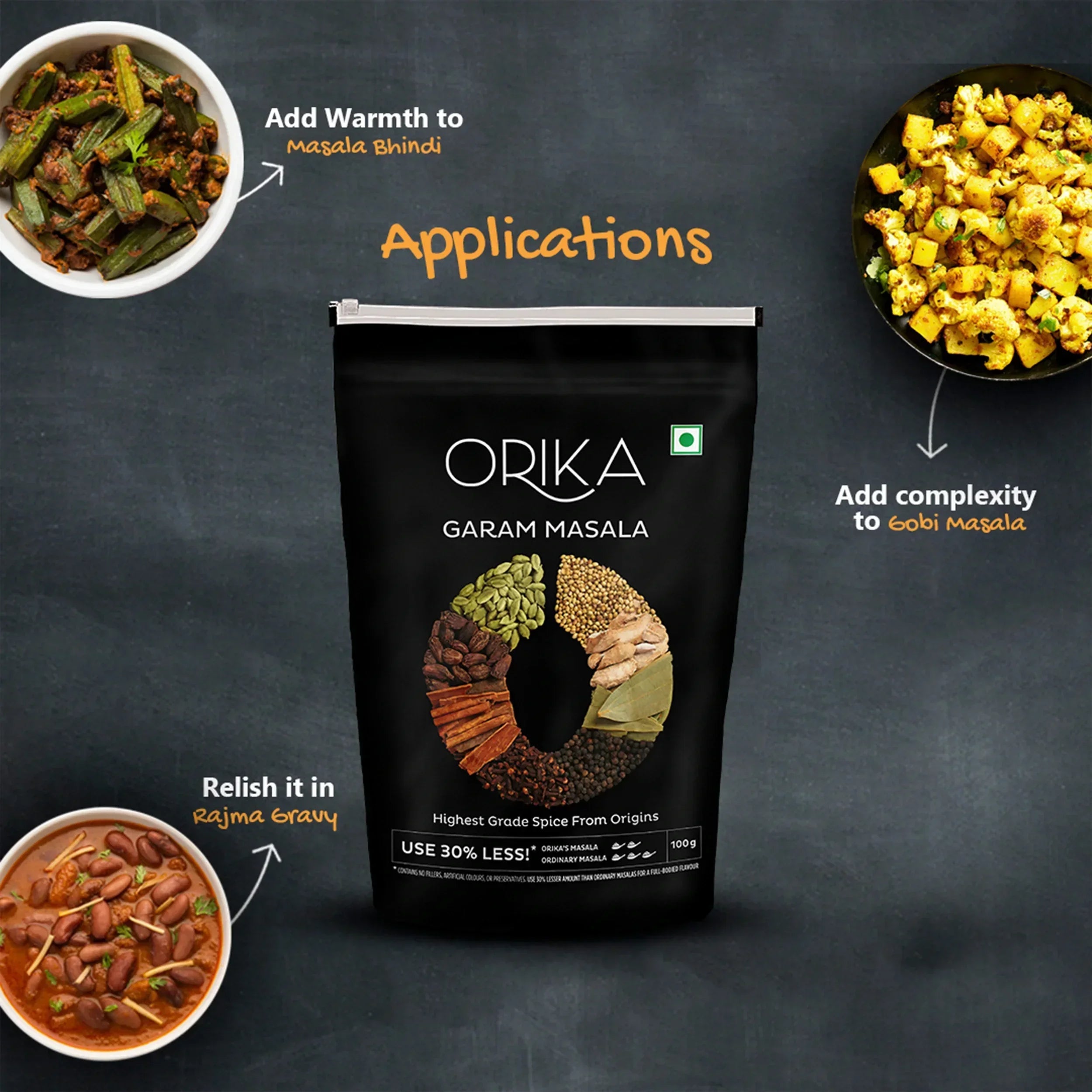 Orika Garam Masala Combo (Pack of 3, 100gms each) - Orika Spices India