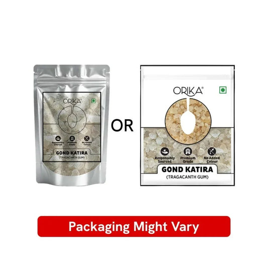 Orika Gond Katira (Tragacanth Gum) – 80g | Natural Cooling Agent | Premium Quality | For Sharbat, Desserts & Ayurvedic Use - Orika Spices India