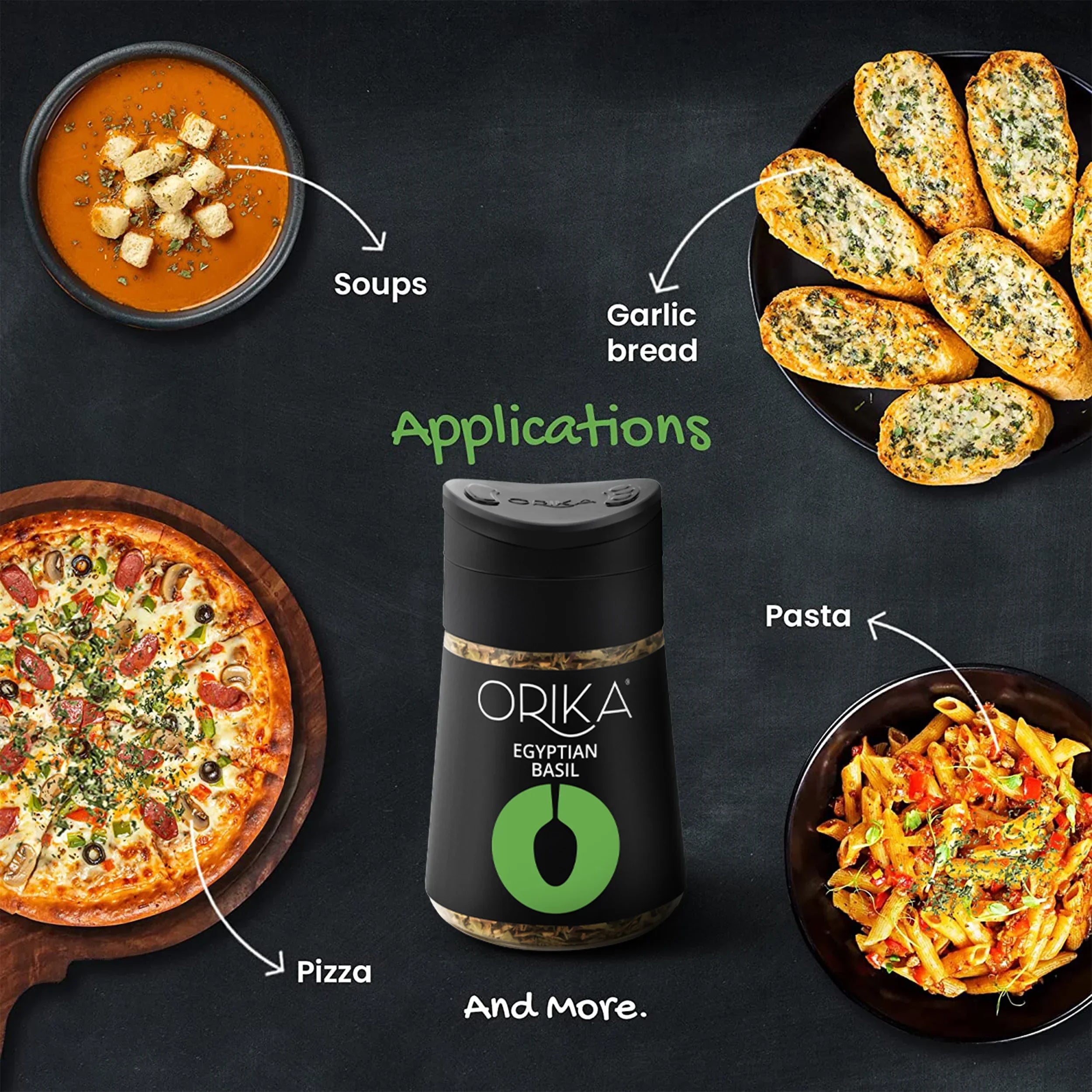 Orika Gourmet Cooking combo of Egyptian Basil, Turkish Oregano and Himalayan Parsley - Orika Spices India