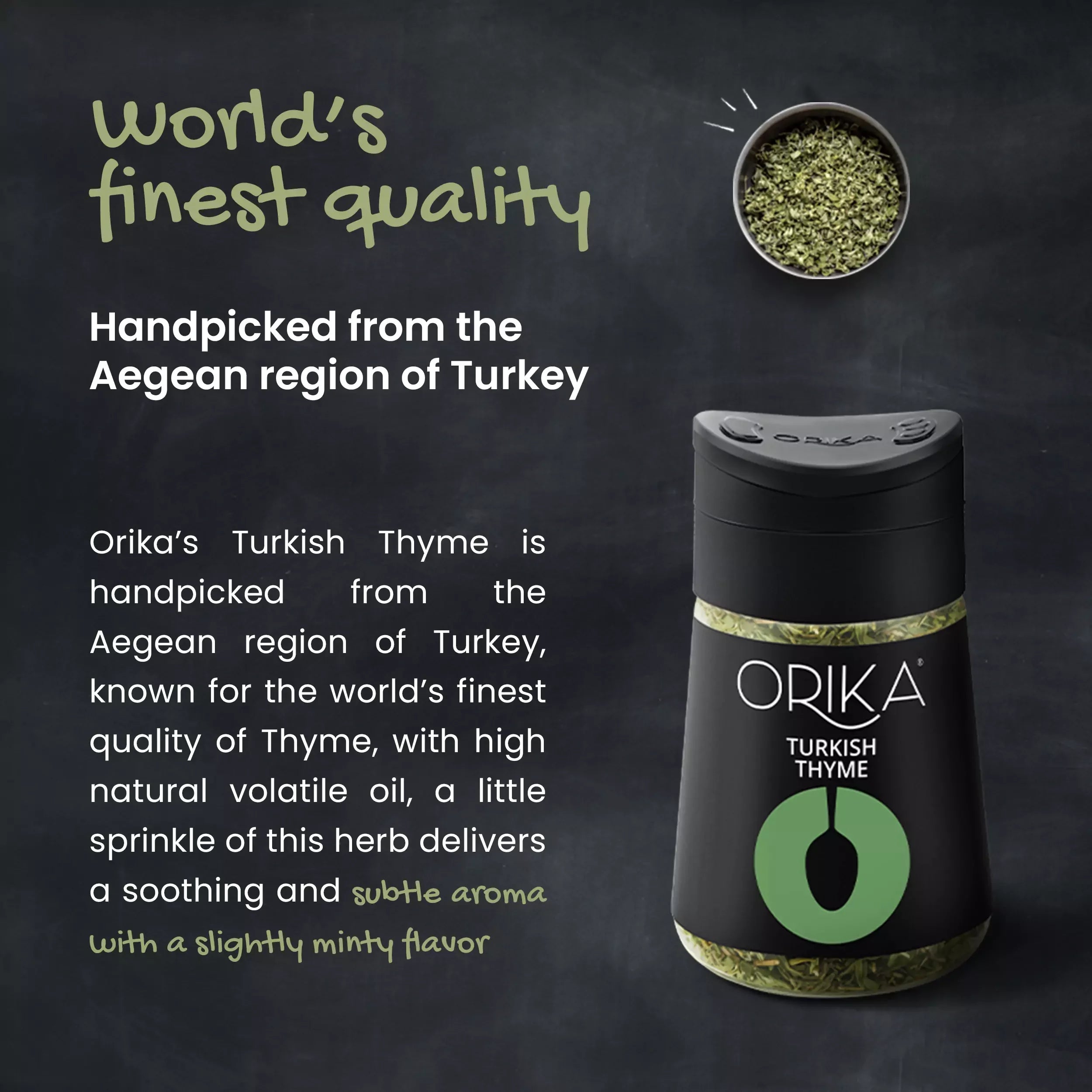 Orika Gourmet Herbs Sprinkler Combo (Gourmet Herb Mix + Turkish Thyme + Turkish Oregano) - Orika Spices India