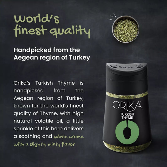 Orika Gourmet Herbs Sprinkler Combo Turkish Thyme, Egyptian Basil, Turkish Oregano - Orika Spices India