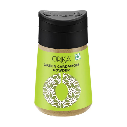 Orika Green Cardamom Powder | Pure Elaichi Powder | Aromatic & Flavourful | 100% Natural | 45g - Orika Spices India