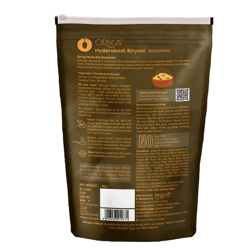Orika Hyderabadi Biryani Seasoning Combo (Pack of 3, 85gms each) - Orika Spices India