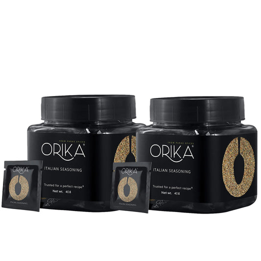 Orika Italian Seasoning Combo, (Pack of 2 Jars, 50 sachets in each jar) - Orika Spices India