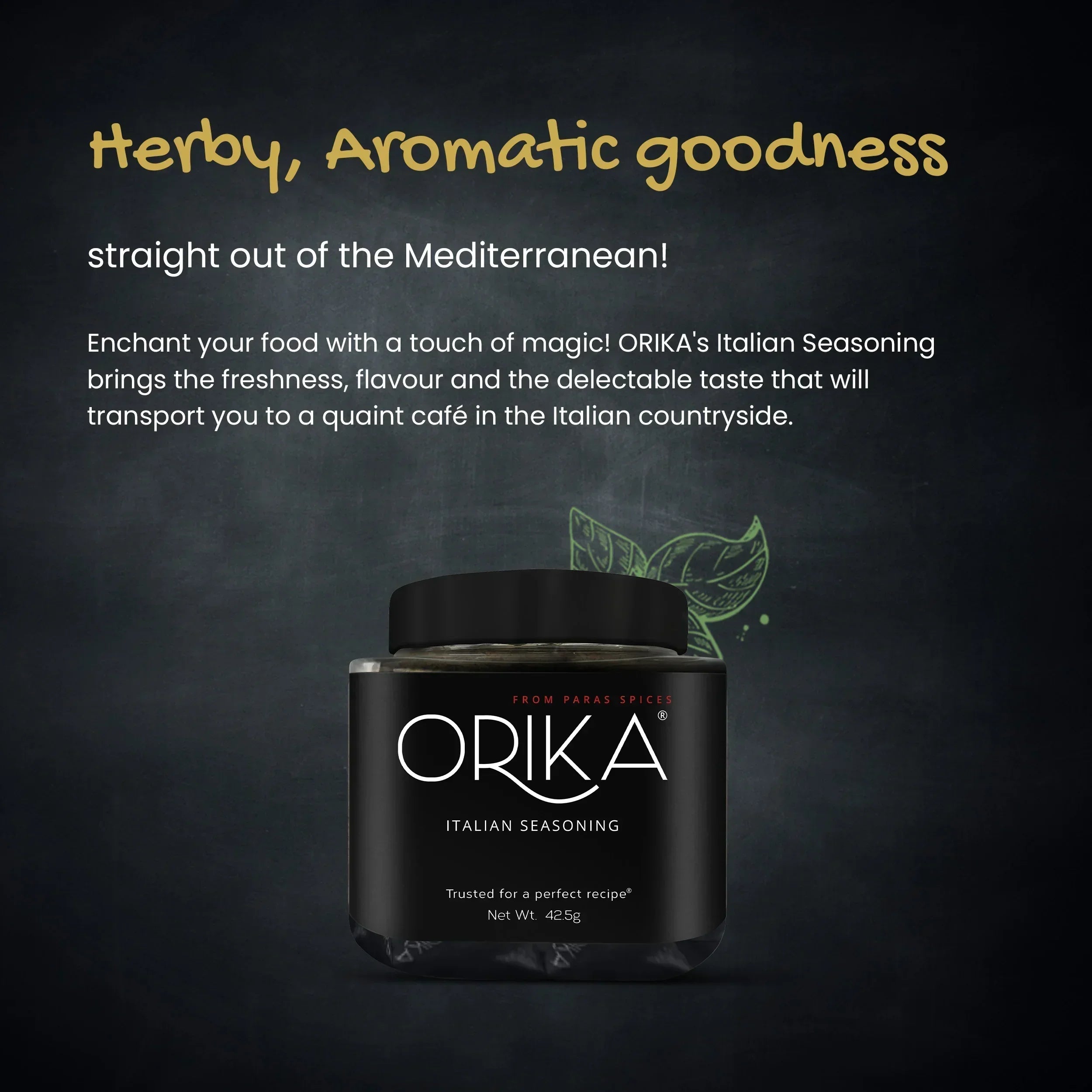 Orika Italian Seasoning Combo, (Pack of 2 Jars, 50 sachets in each jar) - Orika Spices India