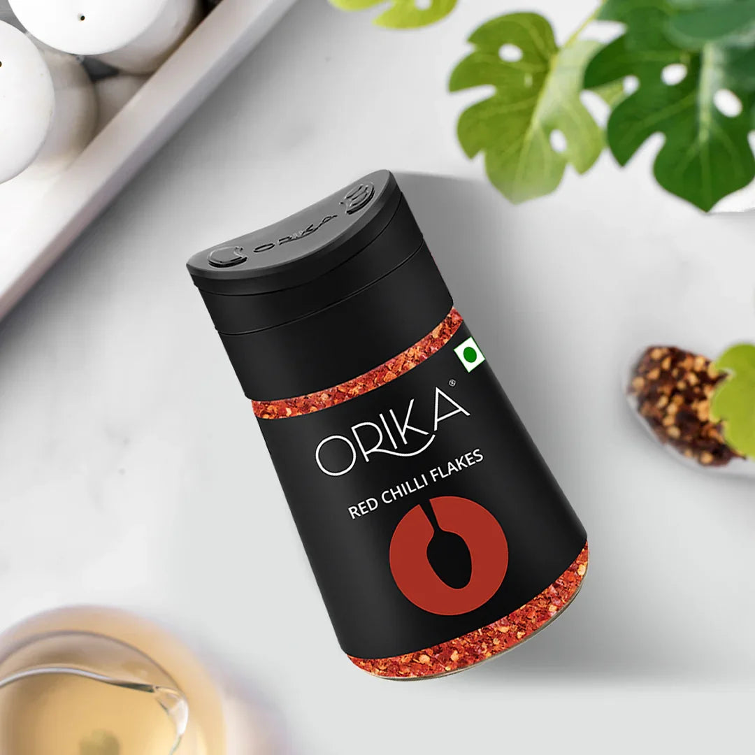 Orika Italian Table Combo (2 Italian Seasoning (75 g/each) & 1 Red Chilli Flakes (50 g)) - Orika Spices India