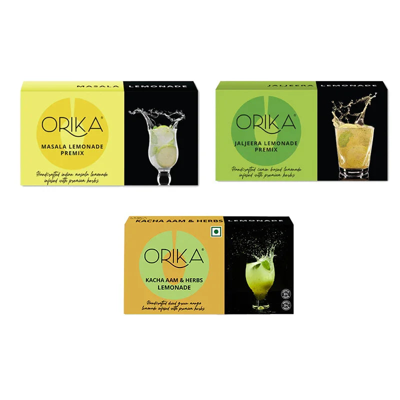 Orika Kacha Aam, Masala & Jaljeera Lemonade Pack of 3, 190g/each - Orika Spices India