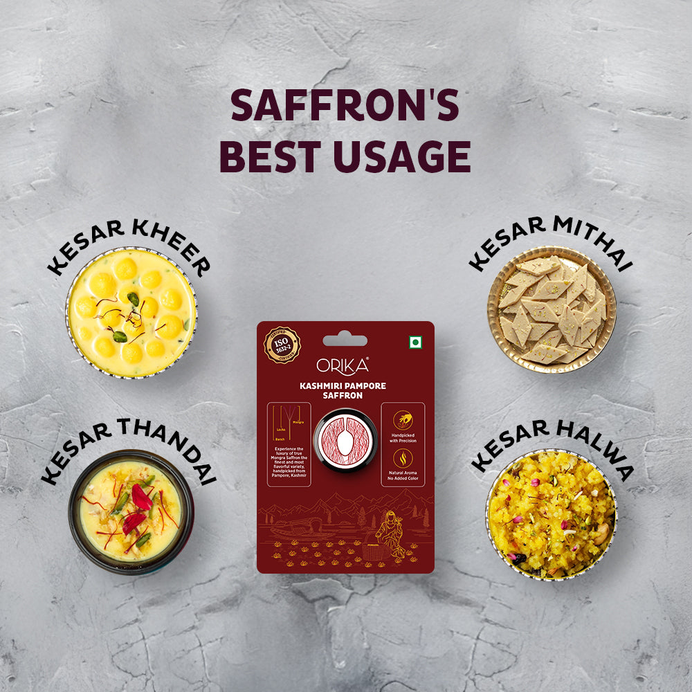 Orika Kashmiri Pampore Saffron .5 Gm - Orika Spices India
