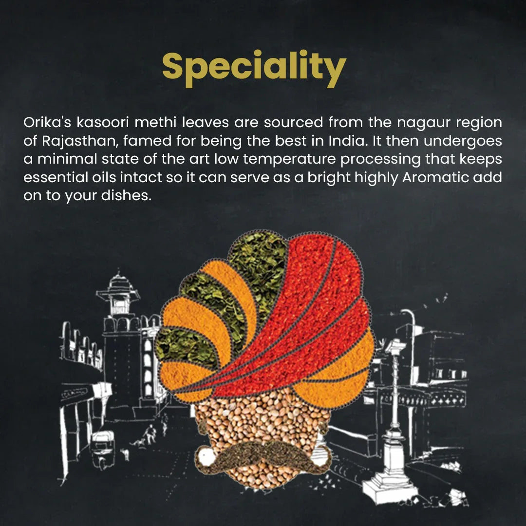 Orika Kasoori Methi Whole, 50gm - Orika Spices India