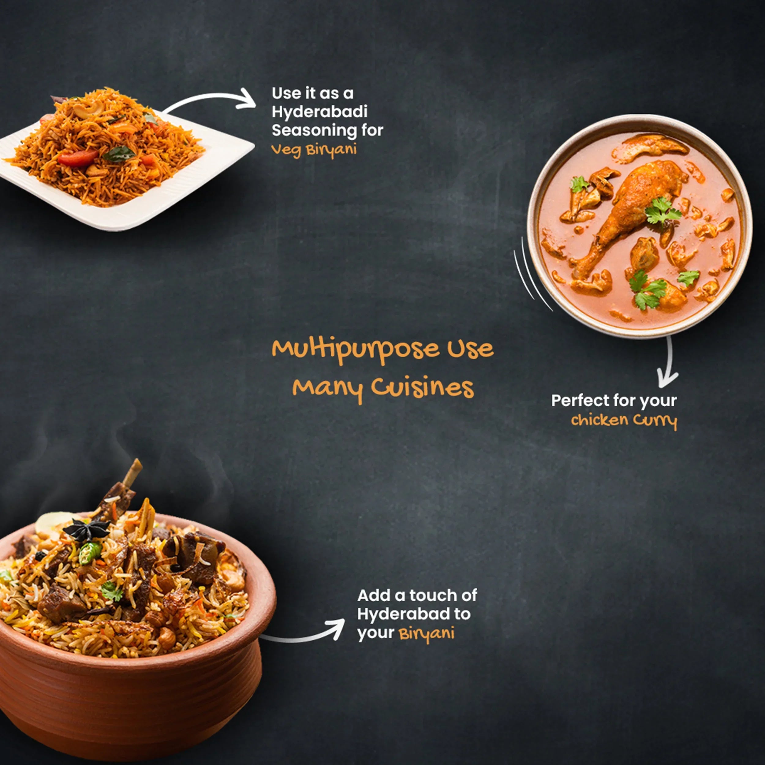 Orika Mint, Tandoori & Biryani Combo (Pack of 3) - Orika Spices India