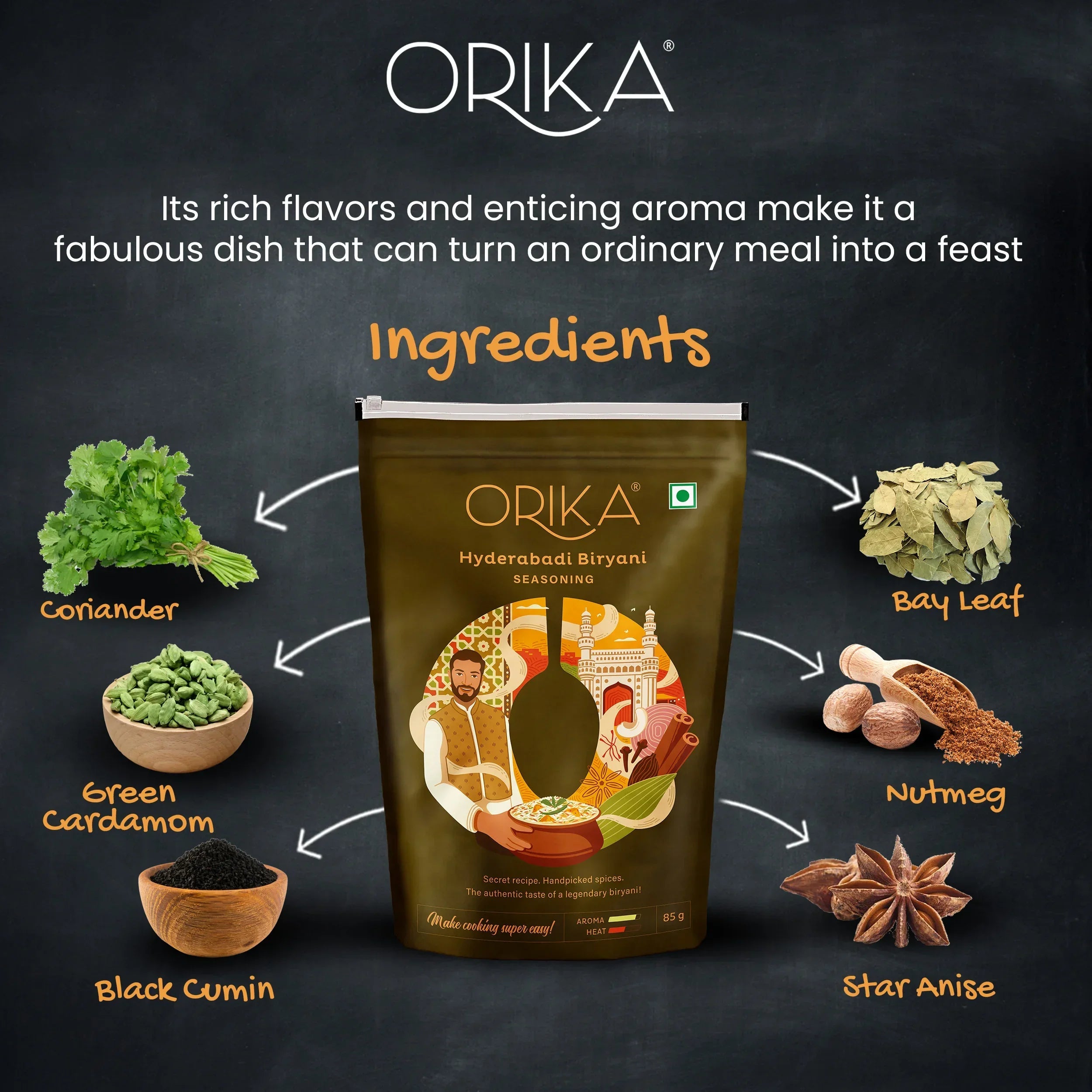 Orika Mint, Tandoori & Biryani Combo (Pack of 3) - Orika Spices India