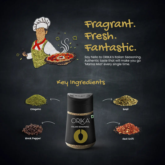 Orika Multipurpose Seasoning Combo (Italian Seasoning + Himalayan Parsley + All Purpose Mexican Seasoning + Egyptian Basil + Turkish Thyme) - Orika Spices India